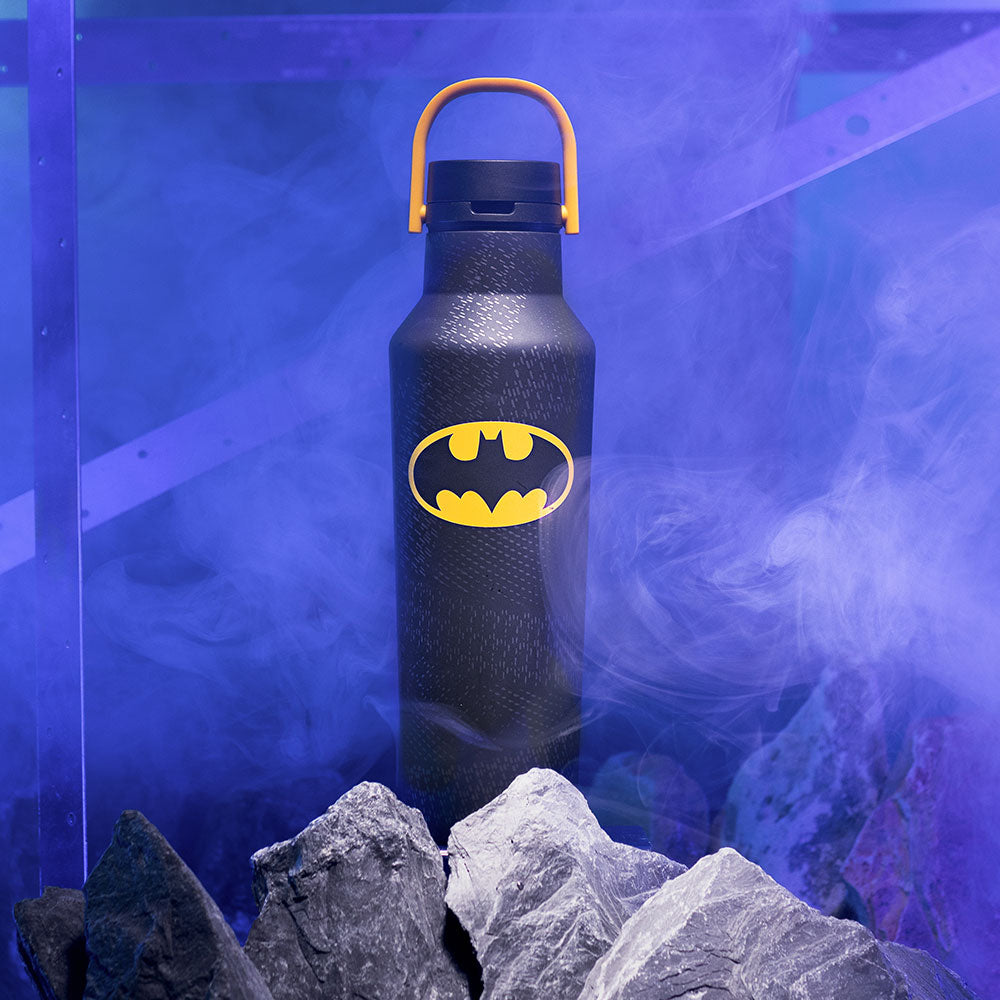 Batman Insulated Water Bottle - 20oz Stainless Steel Sports Canteen for Gym, Hiking & Outdoor Activities - DC Comics Superhero Drinkware
