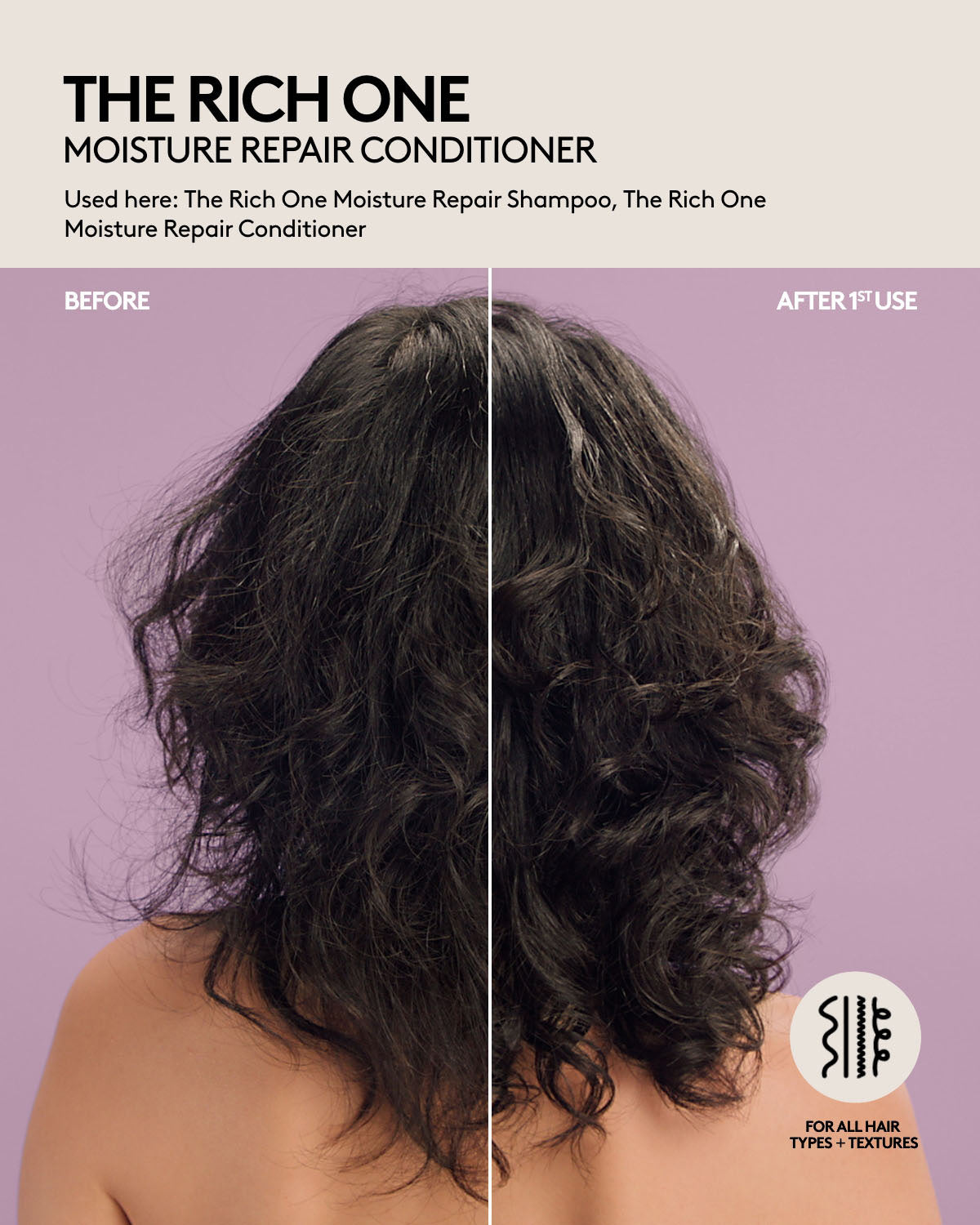 The Rich One Moisture Repair Conditioner - Deep Hydrating Hair Treatment for Dry & Damaged Hair - Perfect for Daily Use & Salon-Quality Results at Home