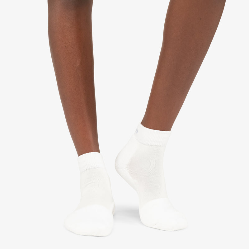 Thorlo Unisex Pickleball Socks - Light Cushion Ankle Socks for Men & Women - Breathable Athletic Socks for Pickleball, Tennis & Running - White (Perfect for Sports & Active Lifestyle)
