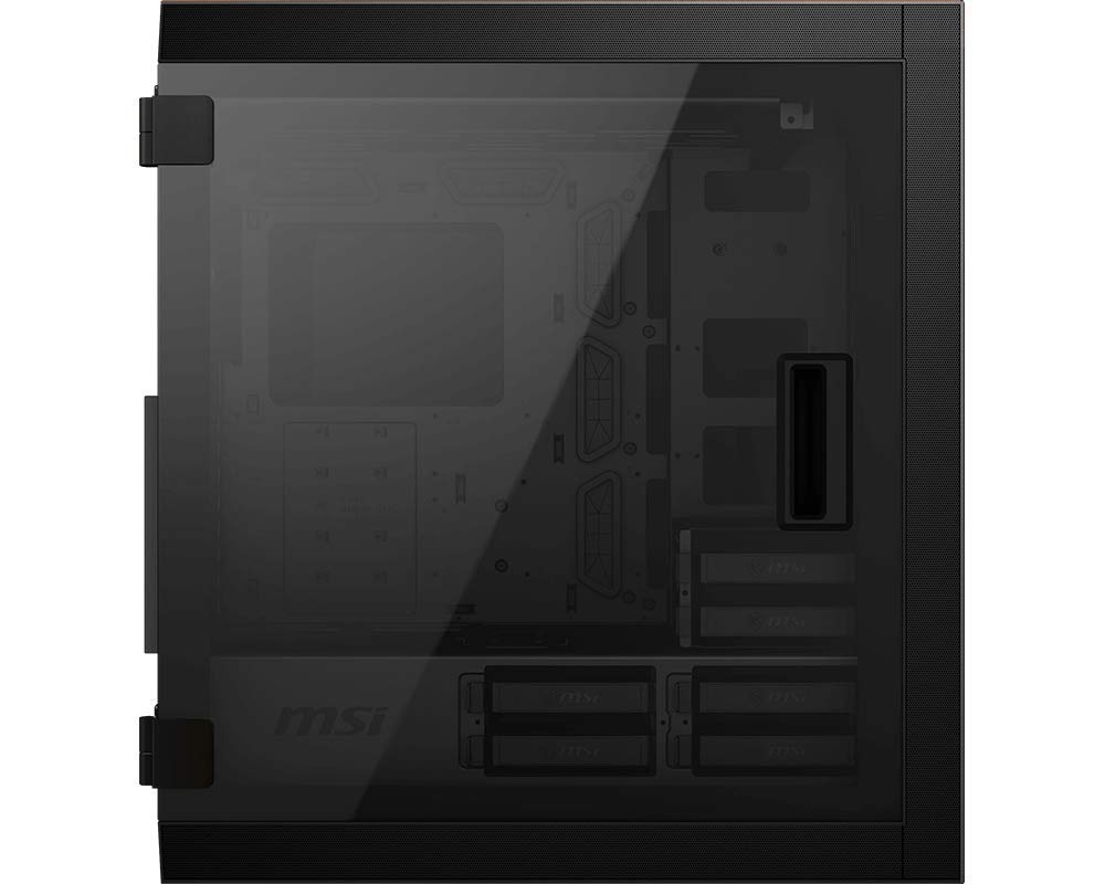 MSI MPG SEKIRA 500G Full Tower Gaming PC Case - Black & Gold, 2x200mm + 1x120mm RGB Fans, USB Type-C, Tempered Glass Side Panel - Supports E-ATX/ATX/mATX/mini-ITX Motherboards | Perfect for High-End Gaming Rigs & Custom PC Builds