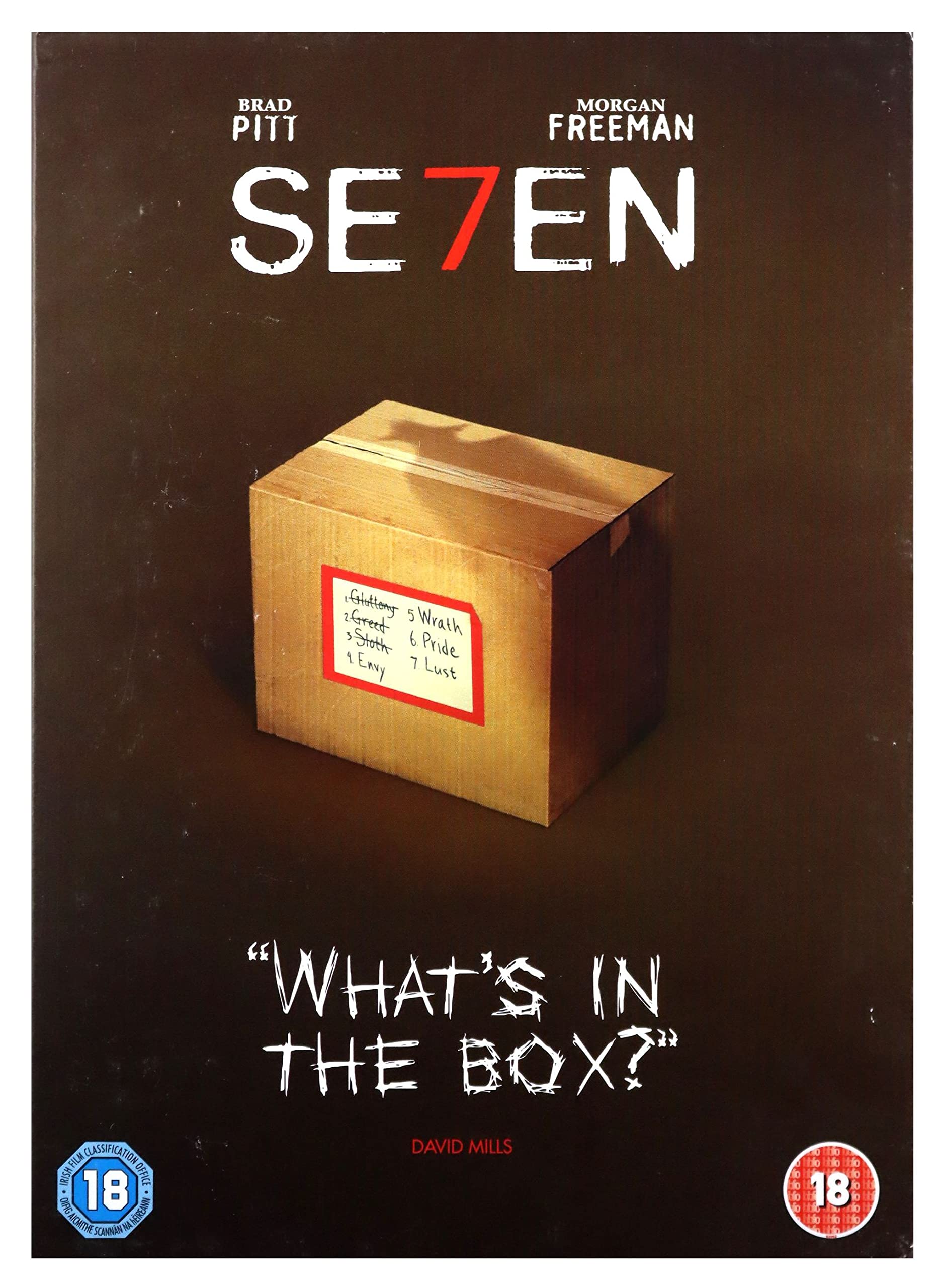 Seven (1995) DVD - Thriller Movie Starring Brad Pitt & Morgan Freeman - Perfect for Movie Nights & Suspense Lovers