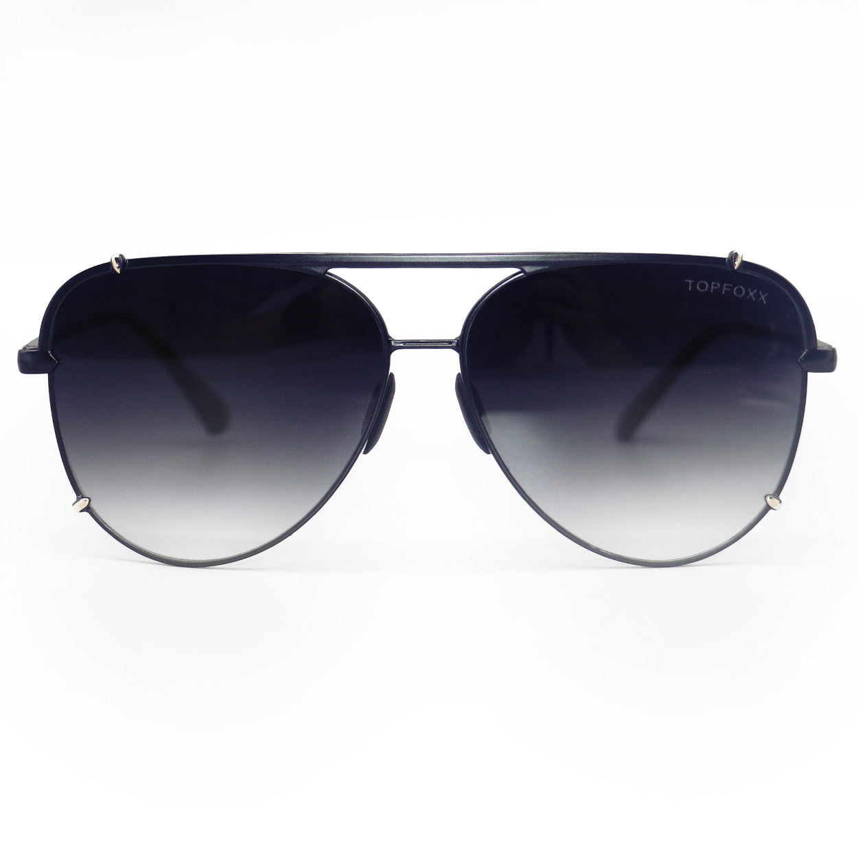 Cristina Tangle Free Faded Black and Gold Aviator Sunglasses for Women - Polarized UV Protection - Fashionable Retro Pilot Shades for Driving, Beach & Outdoor Activities