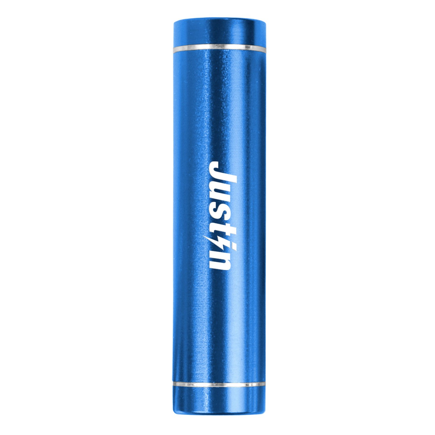 Justin Power 2,200mAh Portable Round Power Bank - Compact & Fast Charging External Battery Pack for iPhone, Android, Tablets (Blue) | Perfect for Travel, Camping & Emergency Backup