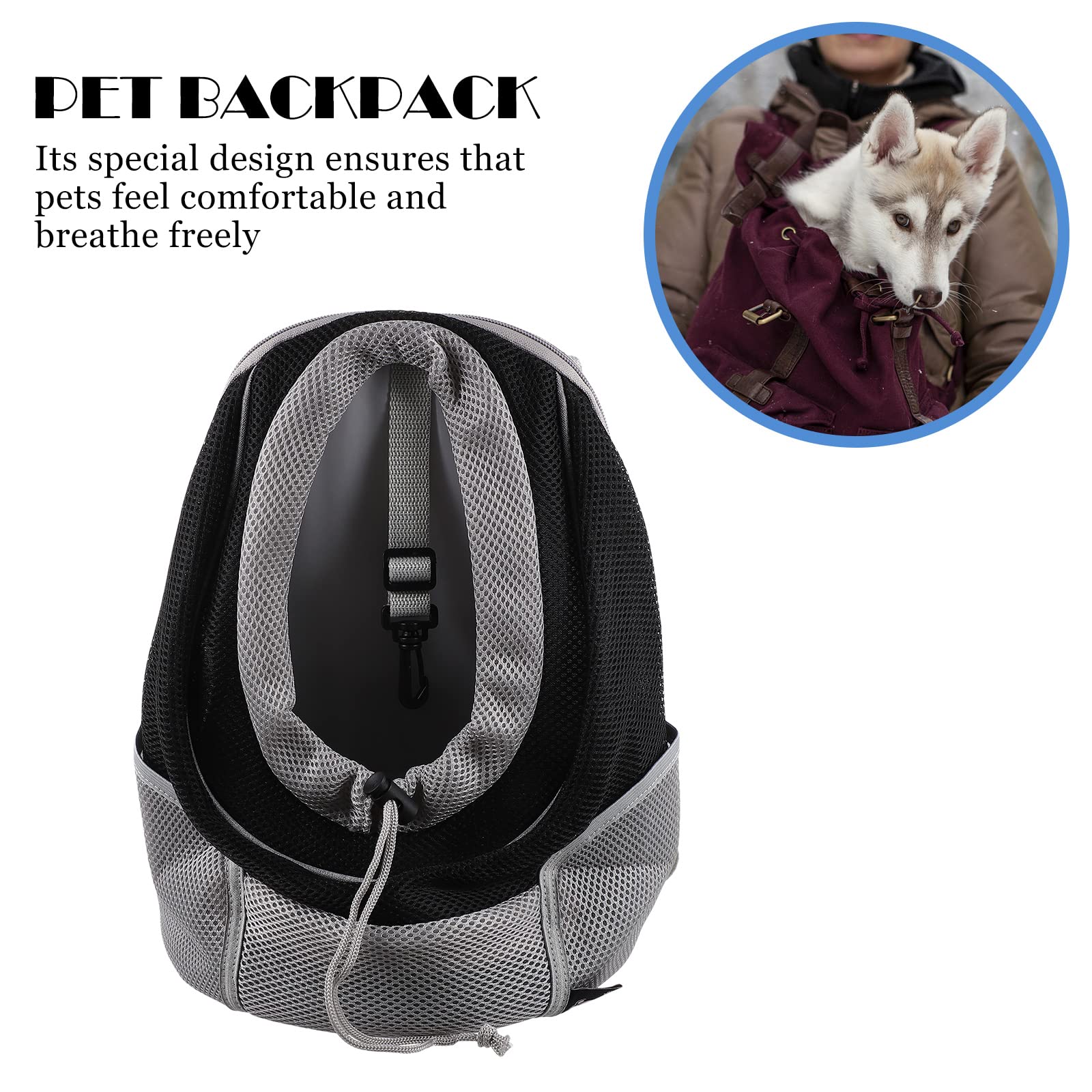 1pc Mesh Pet Backpack - Travel Carrier for Small Dogs & Cats