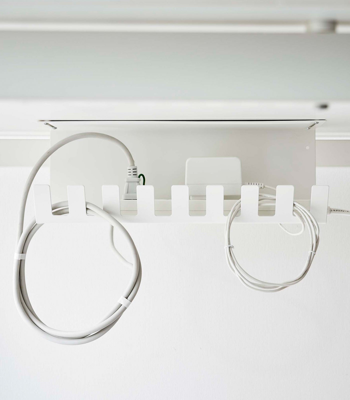 Under Desk Cable Organizer - Steel Wire Cable Management System for Home & Office - Keep Wires Neat Under Computer Desk, Gaming Setup or Workstation