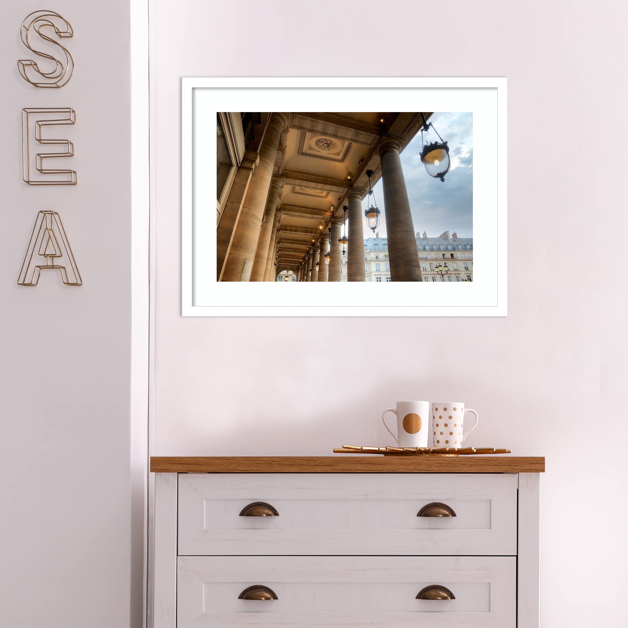 Amanti Art Framed Wall Art Print 19x25 - Paris Cityscape II by Alan Blaustein | Urban Cityscapes Wall Decor | Industrial Style Poster Painting for Living Room, Bedroom, Office | Perfect for Home & Office Decoration