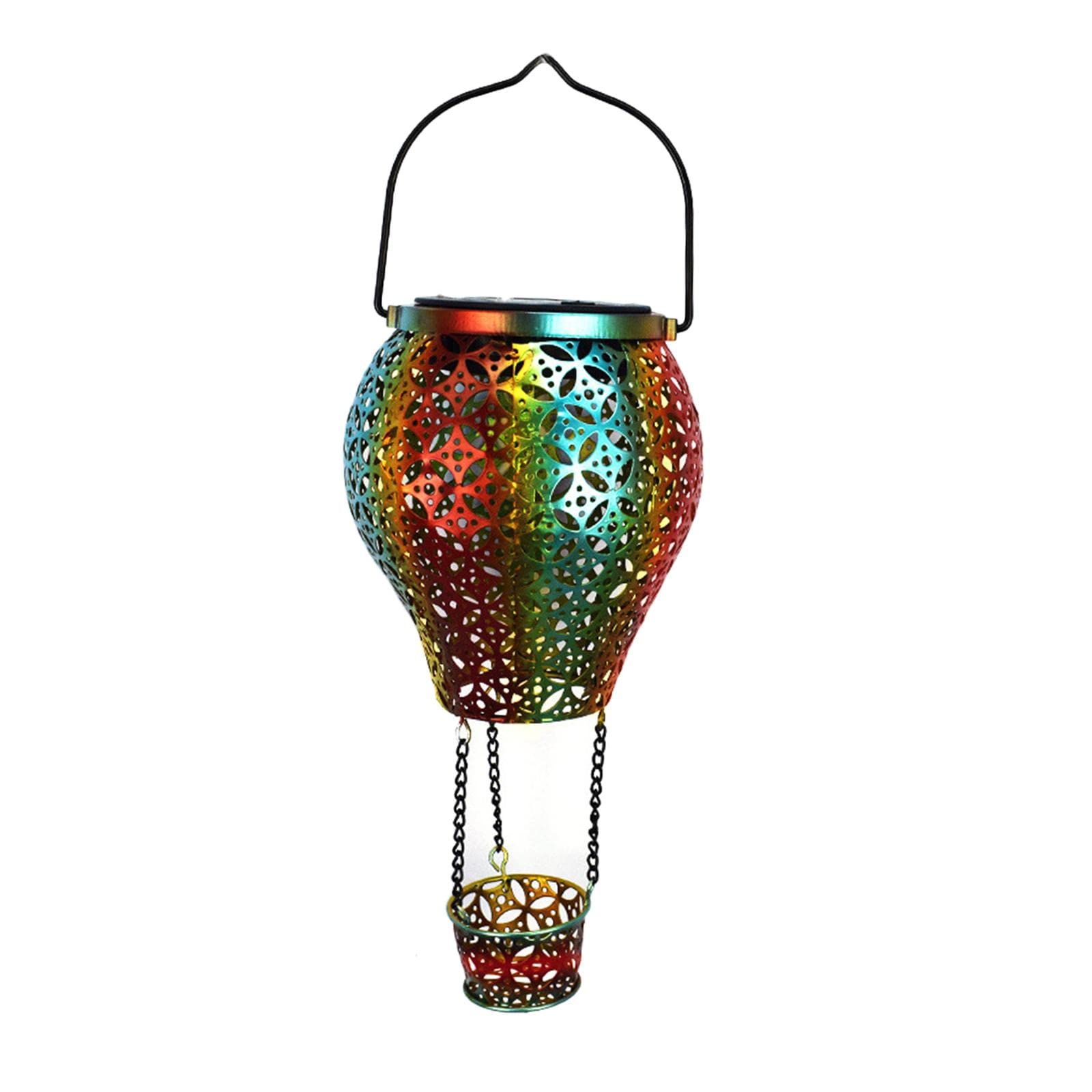 Homyl LED Solar Lantern - Hot Air Balloon Design Solar Powered Outdoor Lights for Garden, Pathway, Yard & Patio Decoration (No Stake Hook Included) - Perfect for Backyard Parties, Camping & Landscape Lighting