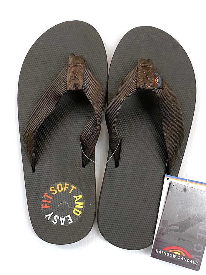 Rainbow 301ARP00 BRBR Men's The Cloud Soft Top Arch Support Sandal - Brown | Comfortable Walking & Beach Sandals for Summer Outdoor Activities