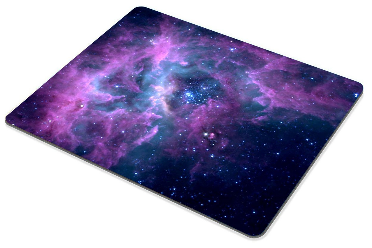 Custom Purple Galaxy Gaming Mouse Pad - Non-Slip Rubber Base, Smooth Surface for PC & Laptop - Perfect for Office Work, Gaming & Graphic Design