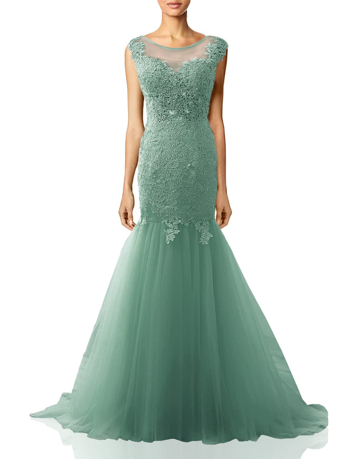 Elegant Lace Long Mermaid Prom Dress for Women - Formal Evening Gowns for Homecoming, Wedding, Ball & Special Occasions
