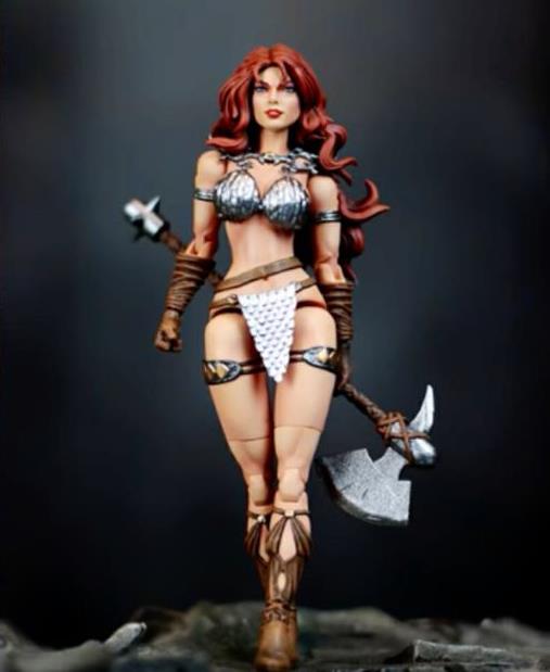Red Sonja 1/12 Scale Action Figure - Executive Replicas ERLCRS01 - Collectible Fantasy Warrior Statue for Display & Role Play