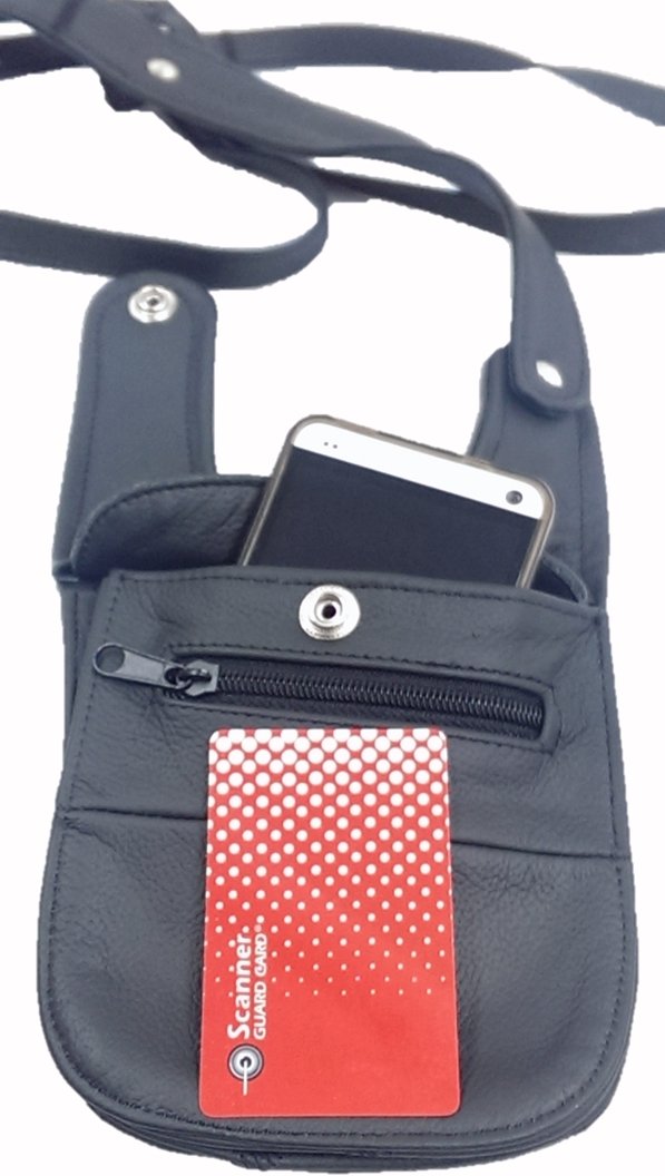 Sharpshooter Security Money Belt - Anti-Theft Leather Passport Wallet & Shoulder Holster for Travel, Hiking, and Daily Use