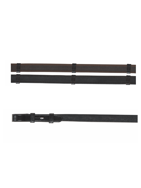 Velociti Gara Continental Rubber Grip Horse Riding Reins - Durable Equestrian Training Equipment for English & Western Riding