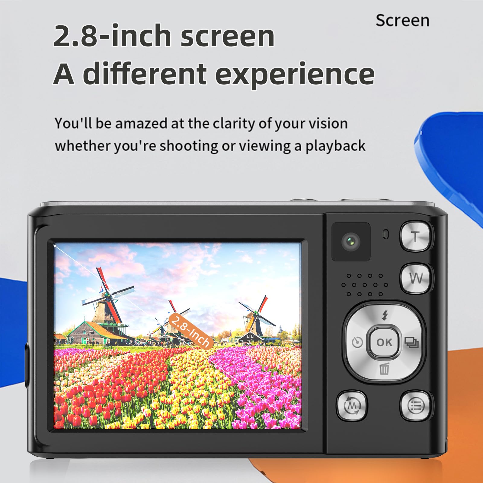 Andoer 4K 48MP Dual Lens Camera with 32GB Card - Perfect for Kids & Travel Photography