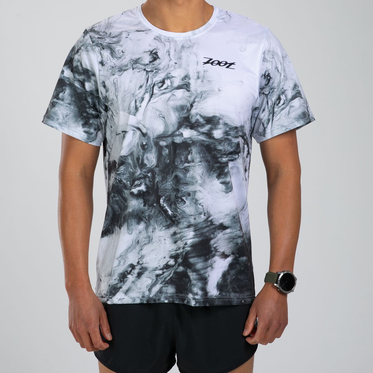 Men's Elite Running T-Shirt - Moisture Wicking Performance Workout Top for Men | White Hot Color | Gym, Jogging & Marathon Training Apparel