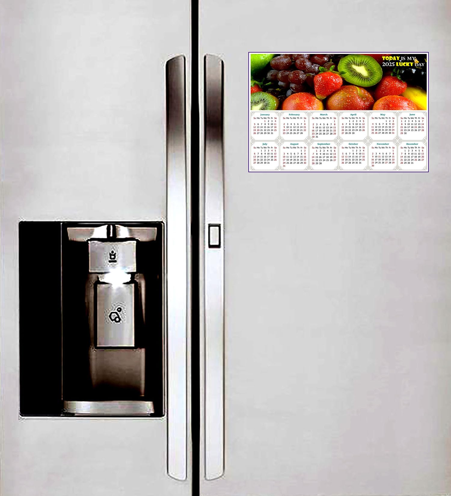 2025 Magnetic Calendar - Durable Fade, Tear & Water Resistant Calendar Magnets - 