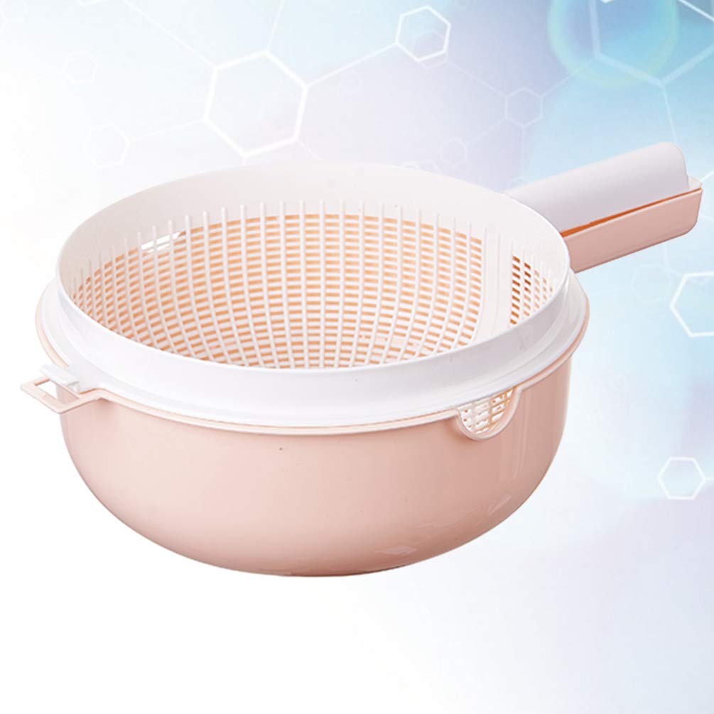 Cabilock 2-in-1 Detachable Kitchen Strainer and Colander Set - Double Layer Washing Bowl with Handle for Vegetables, Fruits, Salad Mixing (Ideal for Meal Prep, Kitchen Organization & Healthy Cooking)