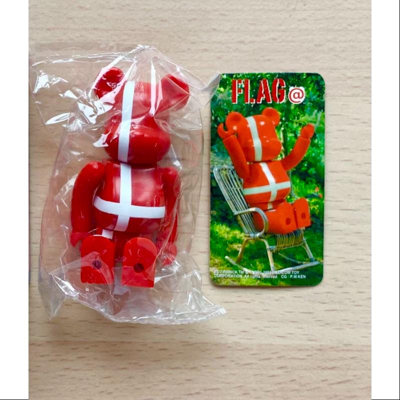 Bearbrick Series 6 FLAG Denmark 100% Collectible Vinyl Art Toy - Rare Limited Edition Figure for Display & Investment | Perfect for Anime Fans, Home Decor & Gift Giving