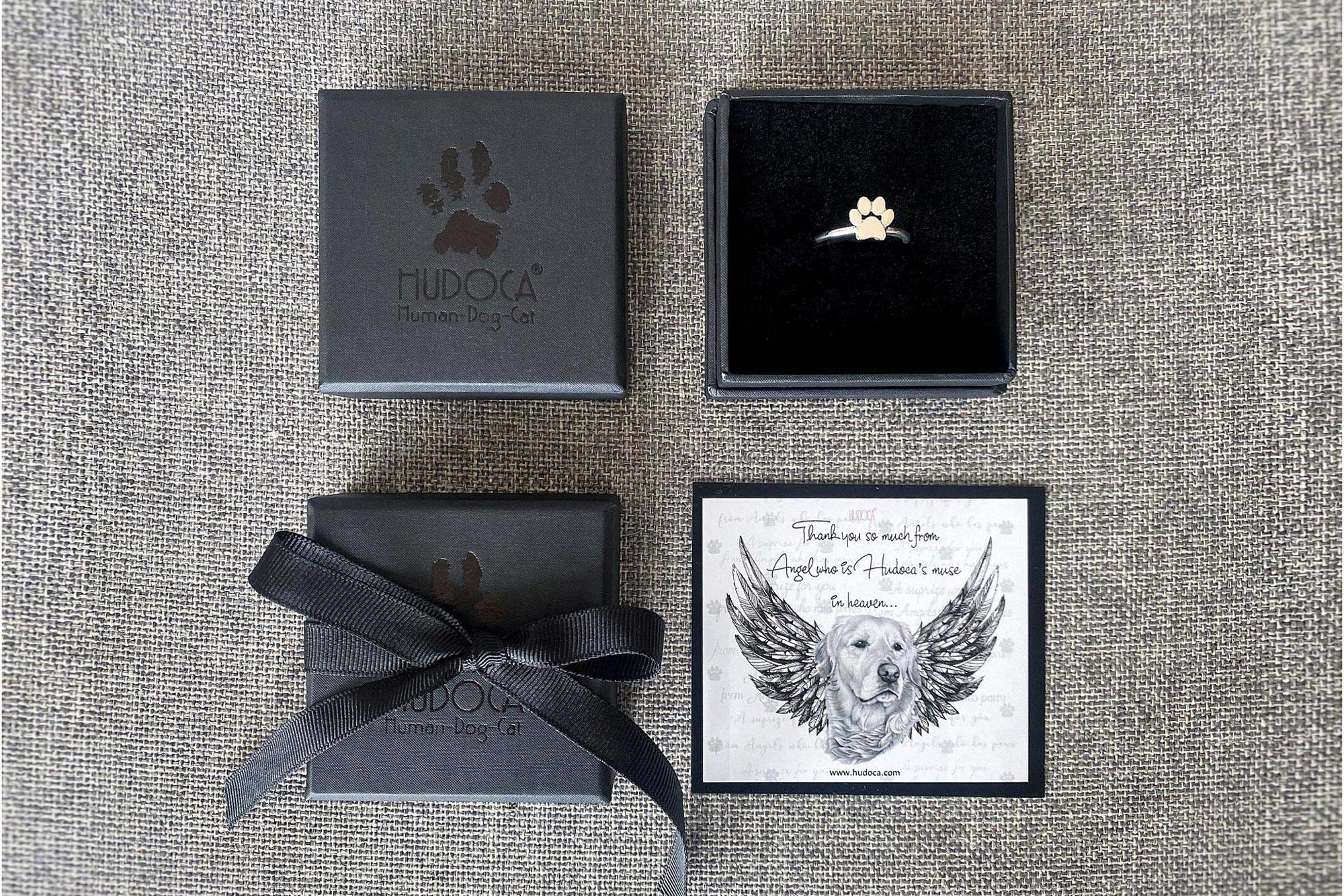 Hudoca Chihuahua Birthstone Ring - 925 Sterling Silver Dog Jewelry (Gold/Rose Plated) - Perfect Gift for Pet Lovers & Dog Owners