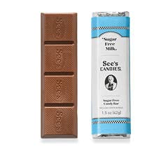 Sugar Free Milk Chocolate Bars by See's Candies - 6 oz (4 Individually Wrapped Bars) | Keto-Friendly, Low Carb Snacks for Gifts, Office Treats & Diabetic-Friendly Desserts