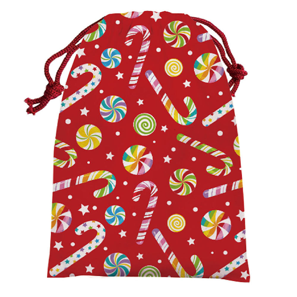 Festive Christmas Candy Tapestry Wall Hanging with Sparkly Lurex Drawstring Bag - 14