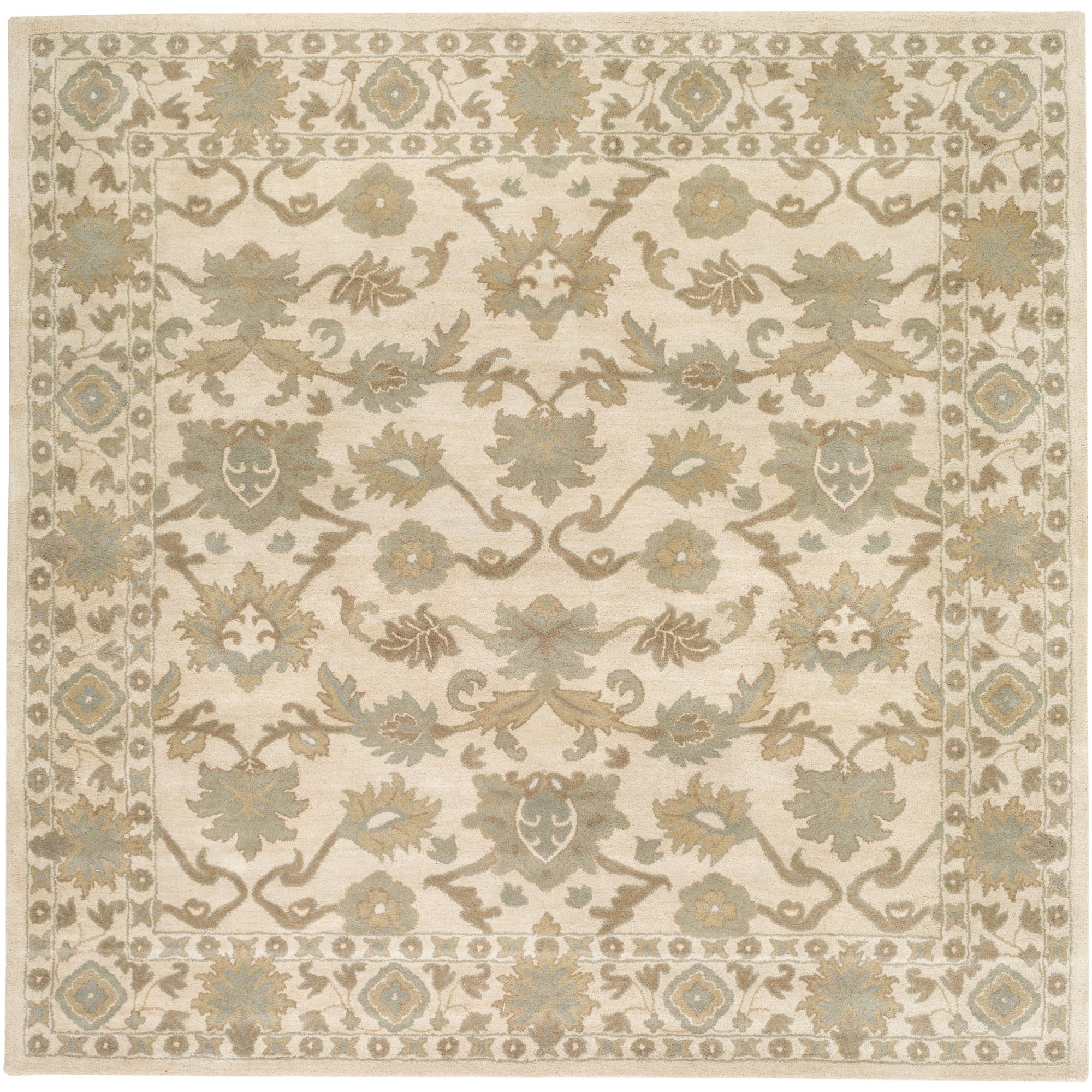 Surya Caesar 4' Square Area Rug in Seafoam Green - Soft Modern Indoor Rug for Living Room, Bedroom, Office & Dorm Decor