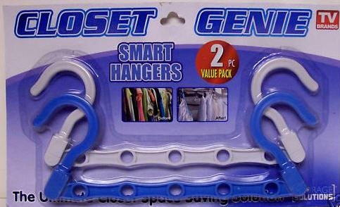 Closet Genie Smart Hangers 2-Pack - Space Saving Closet Organizer for Wardrobe & Closet Storage - Perfect for Small Spaces, Travel & Home Organization