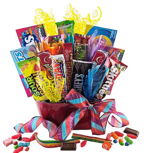 Deluxe Candy Gift Basket - Assorted Chocolates & Sweets for Birthdays, Holidays & Special Occasions | Perfect Surprise Gift Box for Loved Ones