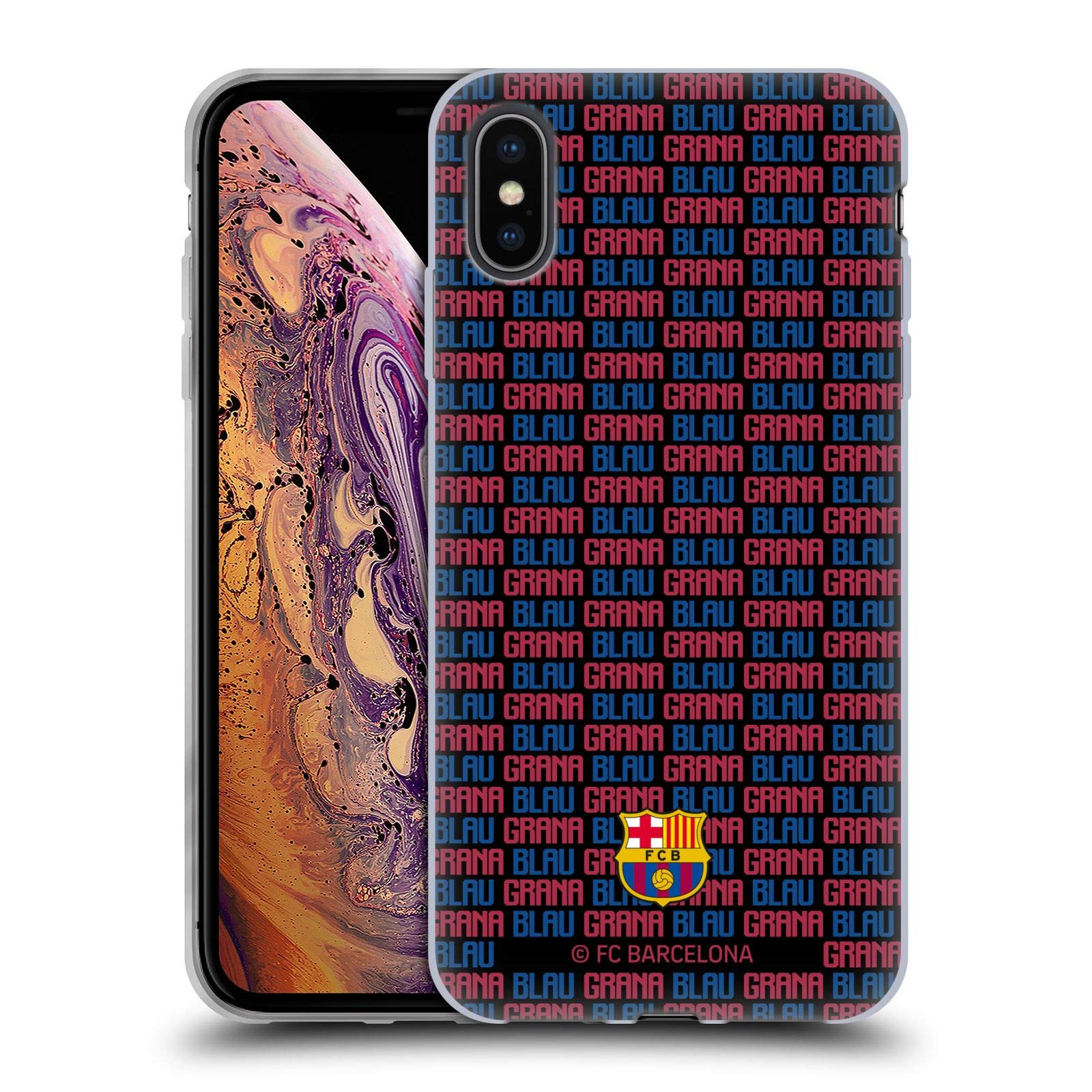 Official FC Barcelona Blaugrana Soft Gel Case for iPhone Xs Max - Licensed Team Design, Shockproof & Slim Protection - Perfect for Soccer Fans, Game Days & Everyday Use