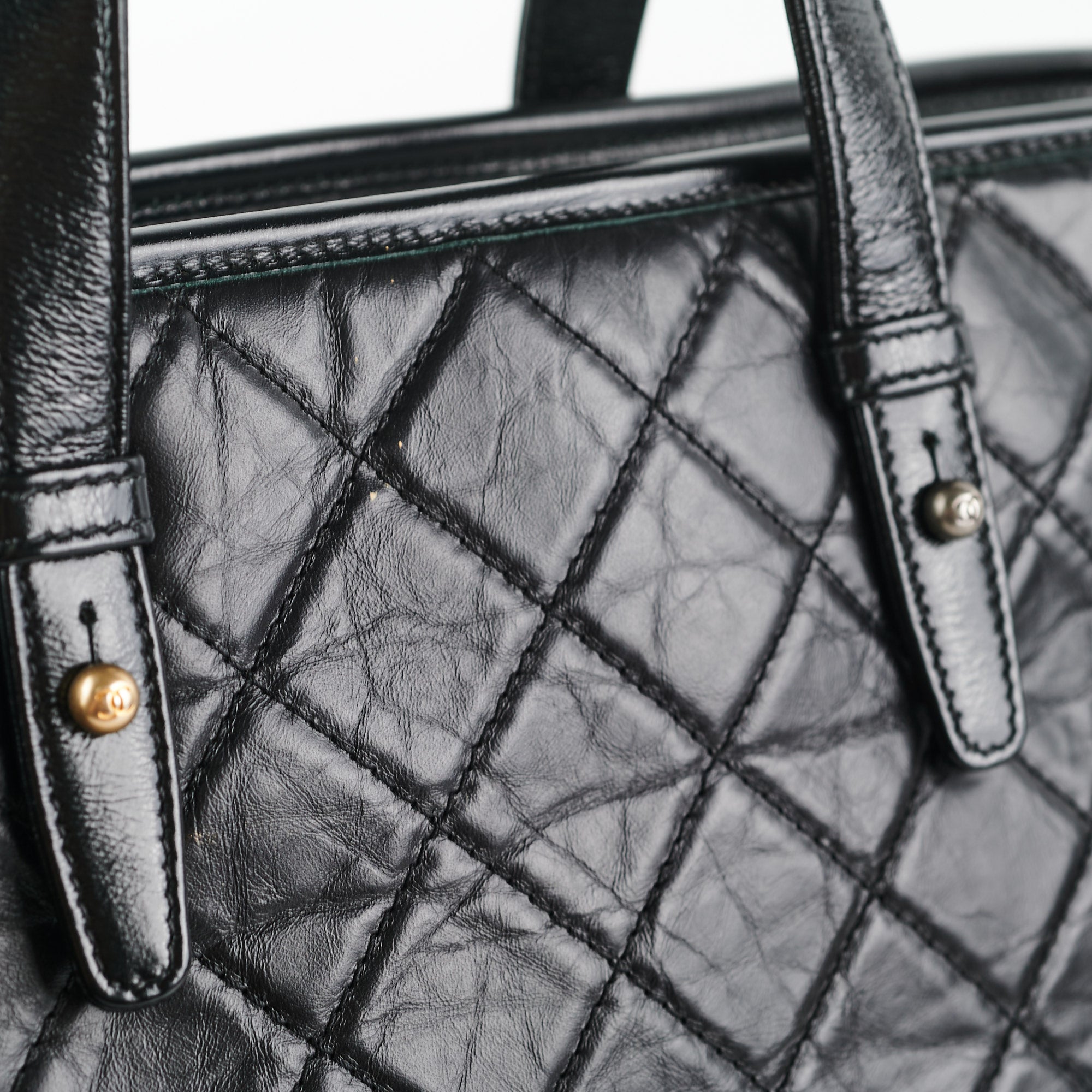Chanel Gabrielle Black Leather Top Handle Bag - Luxury Designer Handbag for Women, Perfect for Work, Evening & Special Occasions