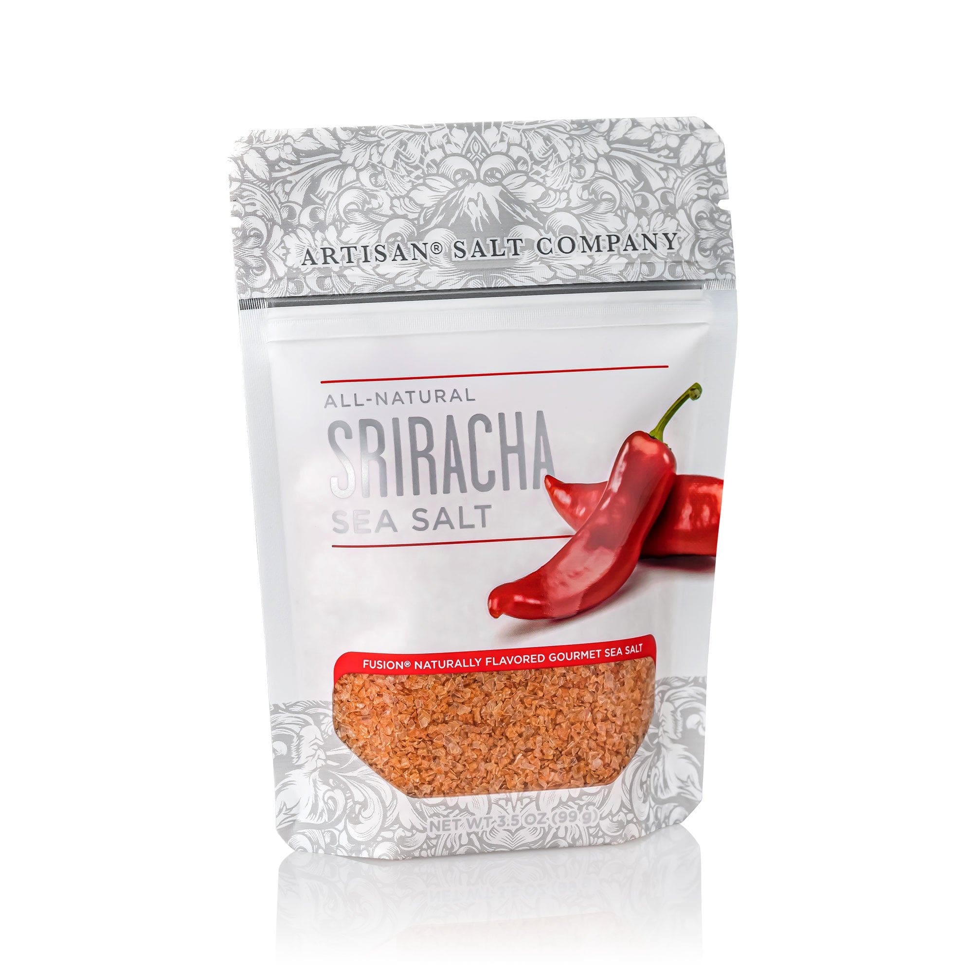 Sriracha Salt by SaltWorks - Spicy Seasoning Blend for Cooking, Grilling & Snacks - Perfect for Popcorn, Burgers & Bloody Marys