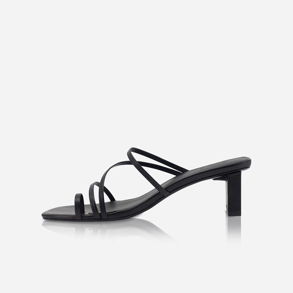 Theo Mid Mule Black - Comfortable Women's Slip-On Shoes for Casual Wear, Work & Everyday Use