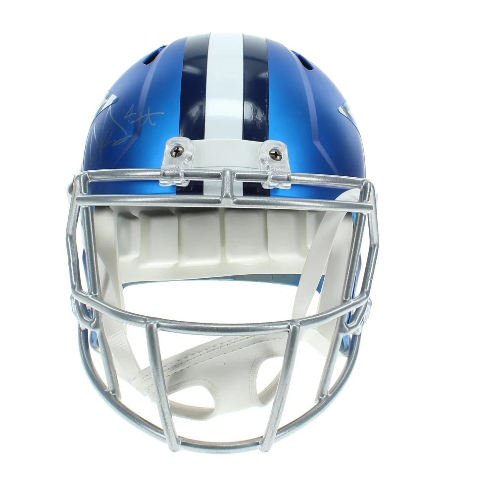 Dak Prescott Autographed Dallas Cowboys Full Size Blaze Helmet with JSA COA - Signed NFL Football Collectible for Fans, Man Cave, Sports Memorabilia Display