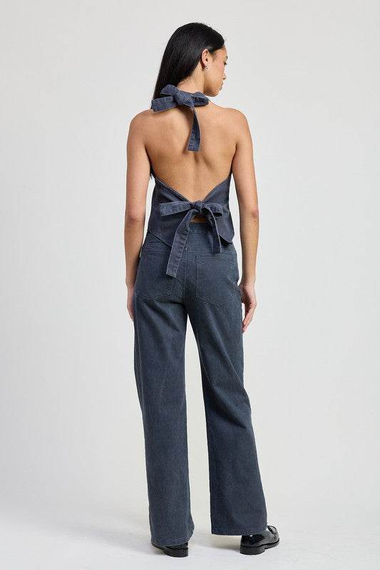 Women's Stylish Button-Up Halter Neck Top - Casual Summer Blouse for Beach, Party & Date Night Outfits