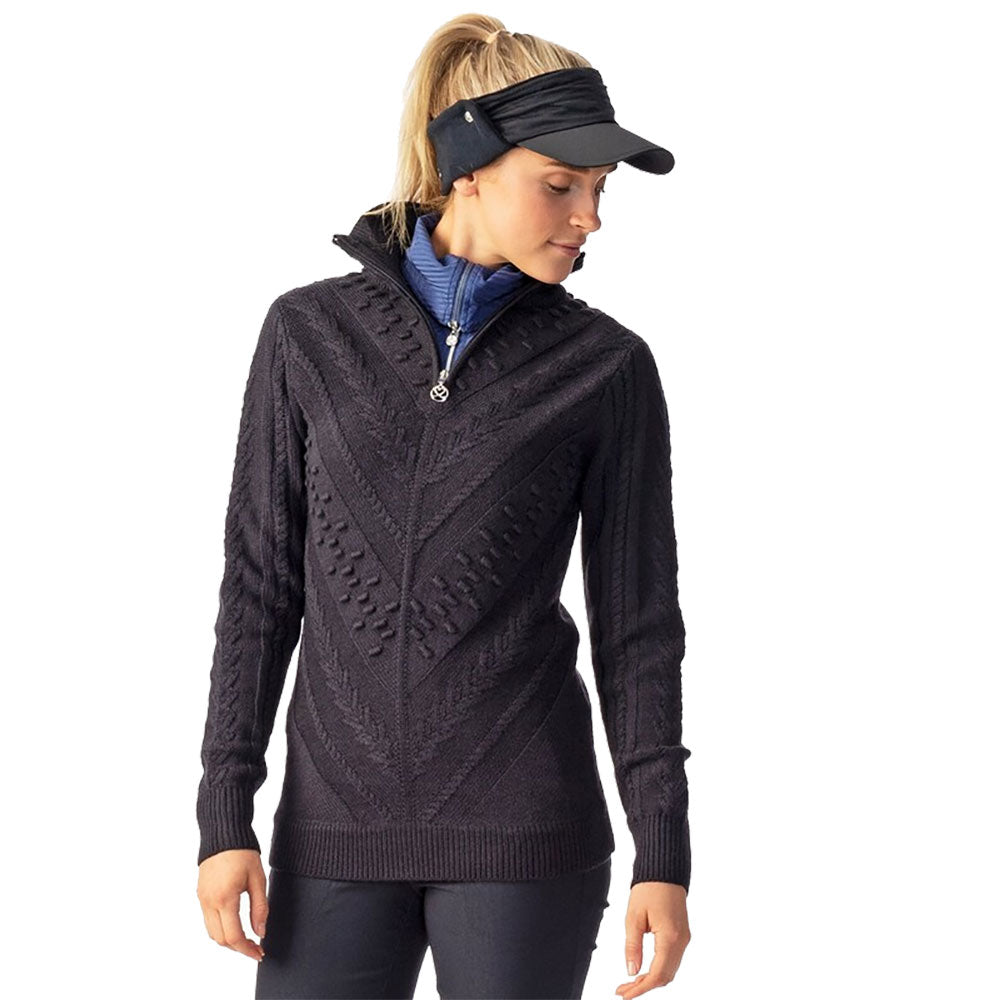 Women's 1/4 Zip Golf Sweater - Breathable & Stretchable Activewear for Golf, Running & Outdoor Sports - Perfect for Cool Weather & Layering