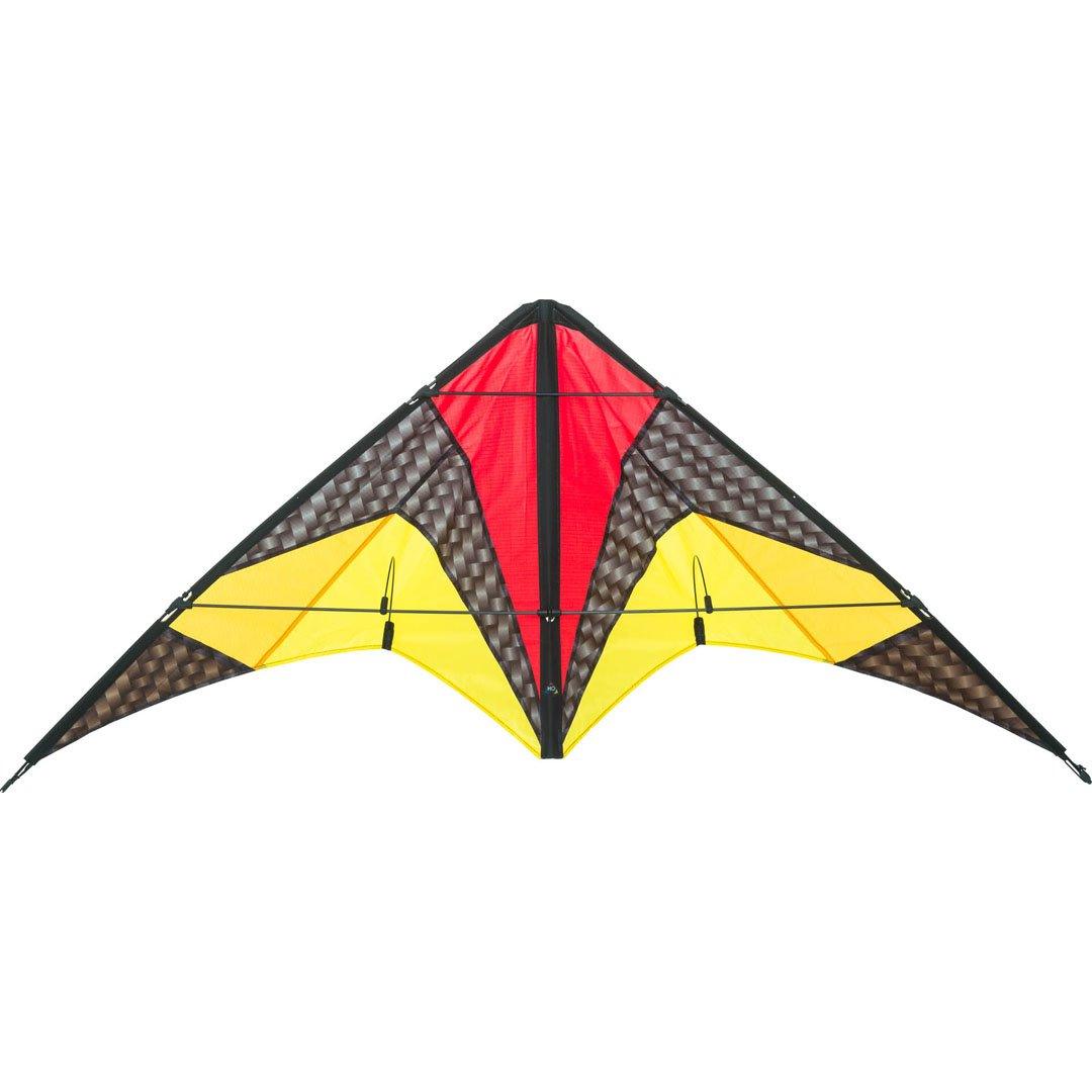 Quickstep II Stunt Kite Graphite - Professional Dual Line Kite for Adults & Kids - Perfect for Beach, Park & Outdoor Sports Activities
