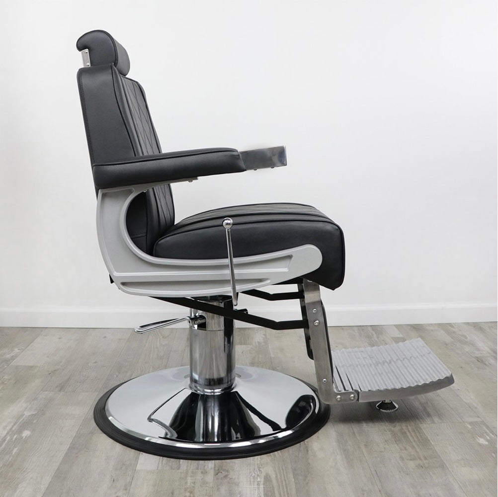 Adams Professional Barber Chair - Heavy Duty Hydraulic Salon Chair for Haircuts & Styling - Perfect for Barbershops, Salons & Home Use
