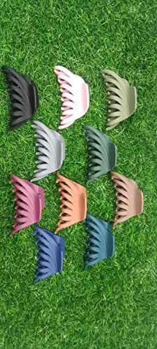 Korean Made Transparent Butterfly Hair Claw Clips - 4 Pack Multicolor Hair Clasps for Women & Girls | Strong Hold Hair Accessories for Ponytails, Buns & Updos