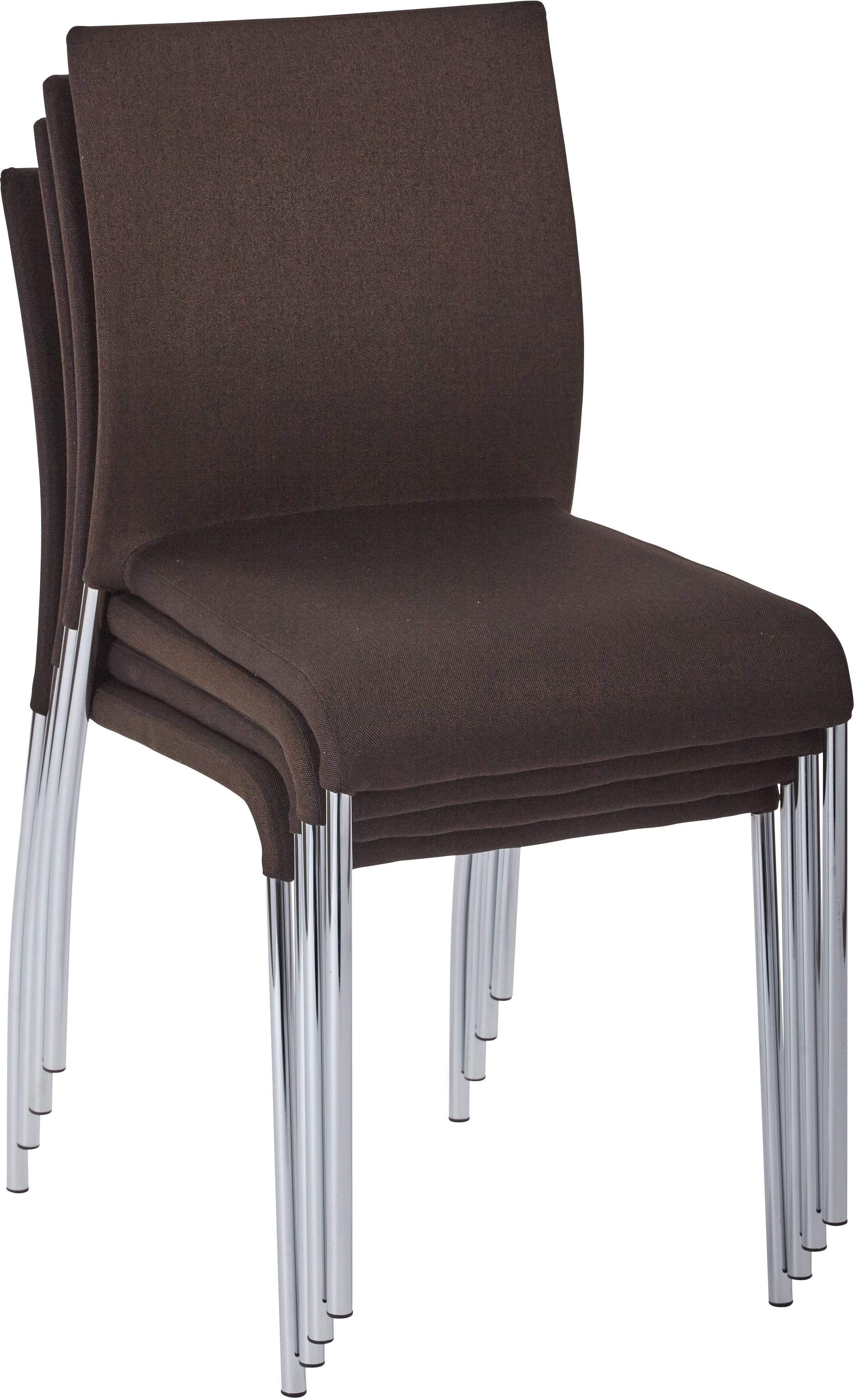 Office Star Ave Six Conway Stacking Chair, Set of 4 - Heavy Duty Plastic Stackable Chairs for Office, Conference Room, Dining & Events - Comfortable & Space-Saving Design [CWYAS4]