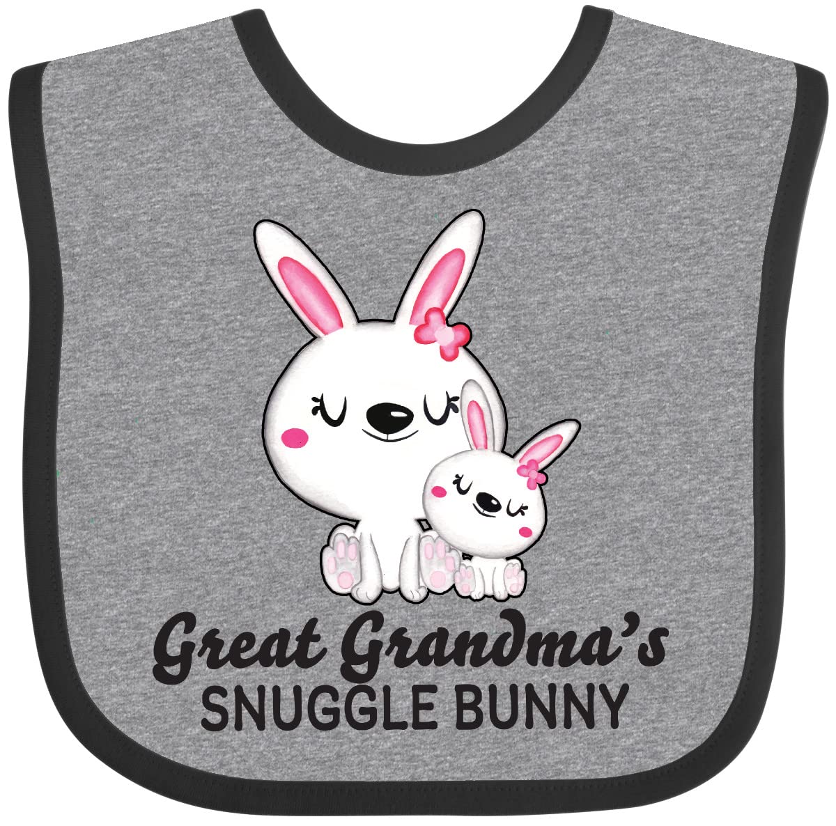 Inktastic Great Grandmas Snuggle Bunny Easter Baby Bib - Soft Cotton Feeding Bib for Infants & Toddlers - Perfect for Easter Gifts, Baby Showers & Mealtime Mess Protection