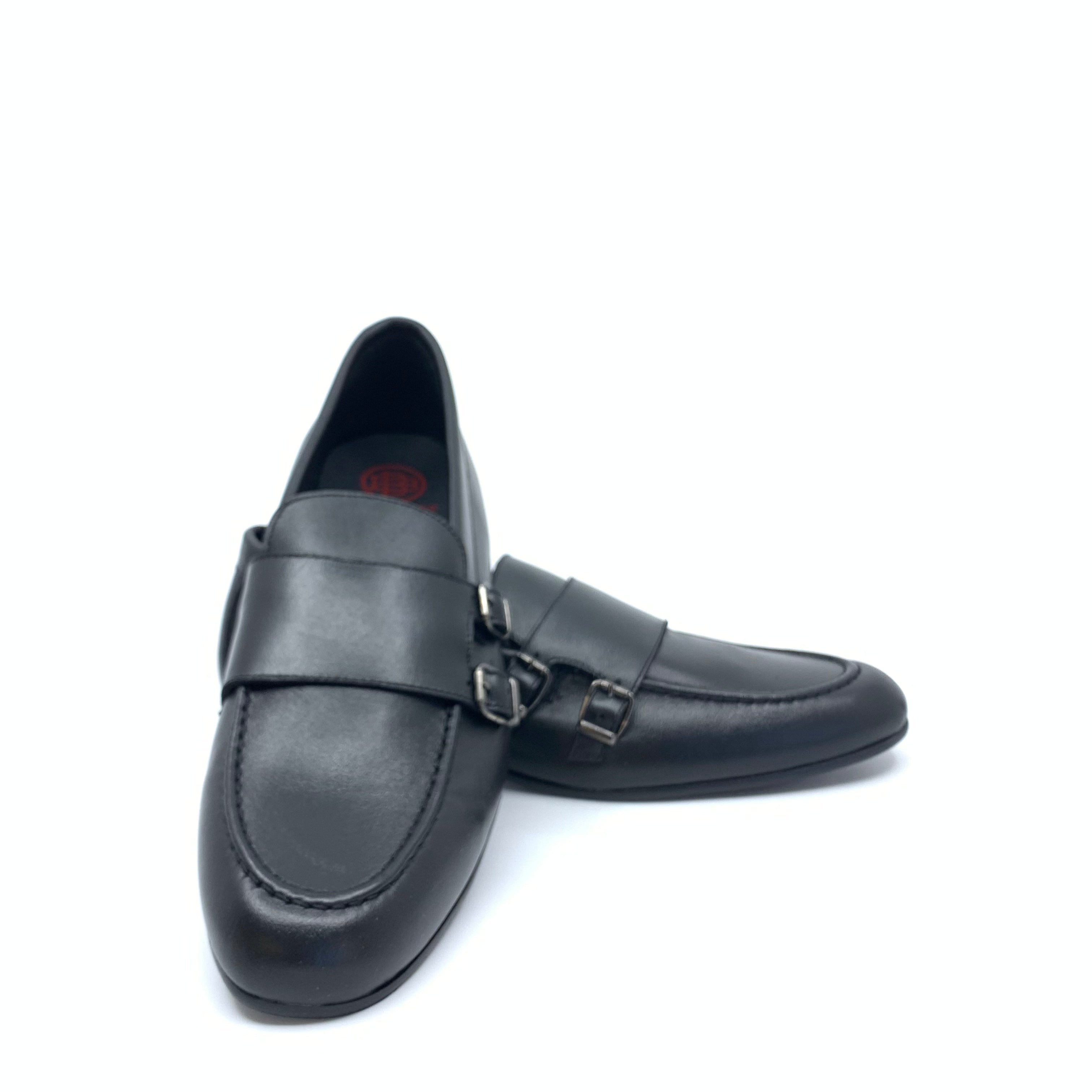 Premium Black Double Monk Strap Dress Shoes for Men - Classic Formal Business & Wedding Oxfords - Comfortable Leather Loafers for Office, Parties & Special Occasions