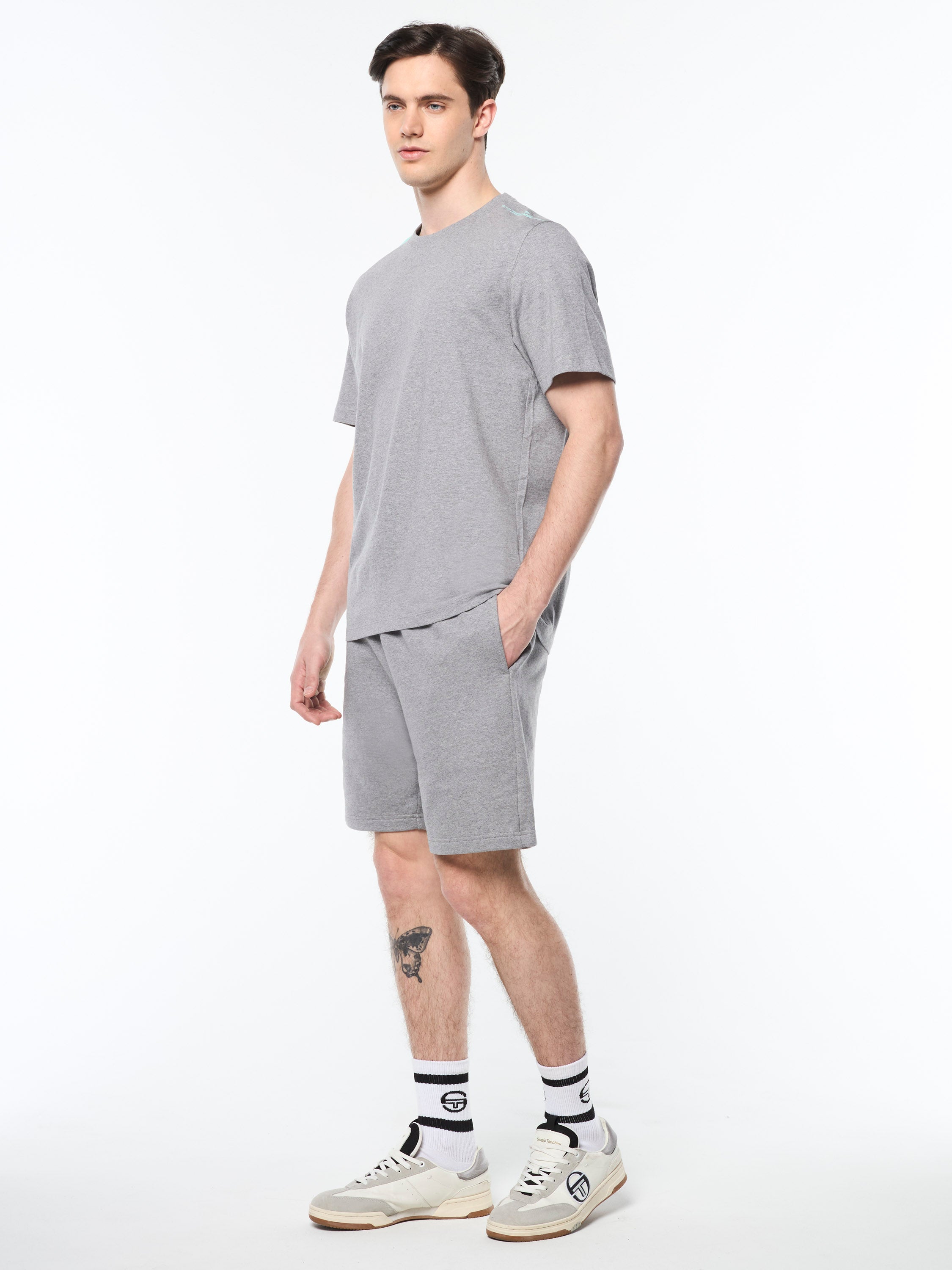 Presto Men's Heather Grey T-Shirt - Soft Cotton Casual Tee for Everyday Wear & Gym Workouts