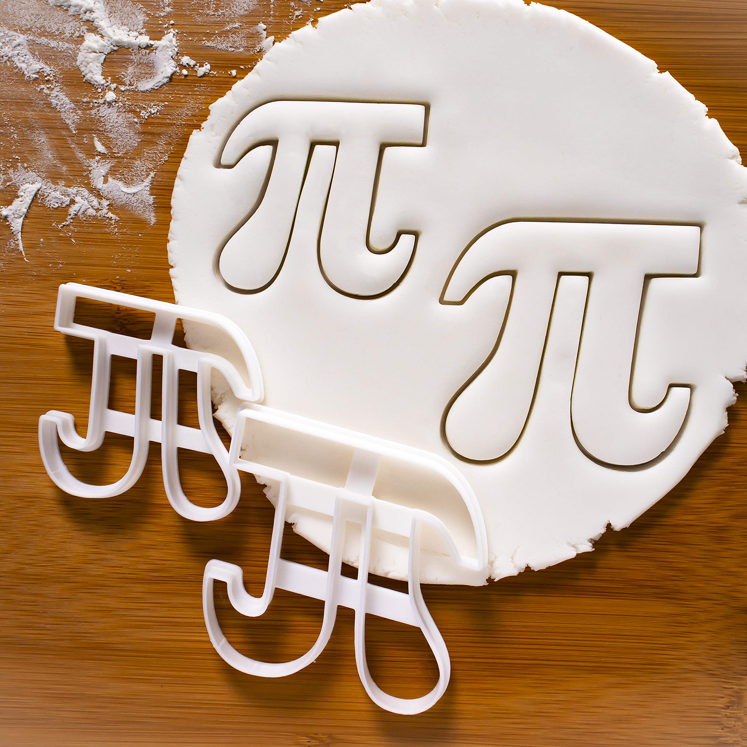 Bakerlogy Set of 2 Stainless Steel Pi Cookie Cutters - Small & Large Sizes for Perfect Math-Themed Cookies, Pies and Baking Decorations | Ideal for Pi Day, Math Class Treats and STEM Baking Projects
