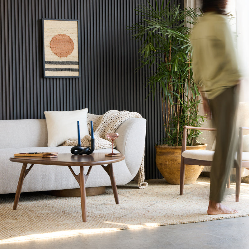 Modern Truss Coffee Table - Industrial Style Metal & Wood Living Room Furniture for Home Decor, Office & Lounge Use