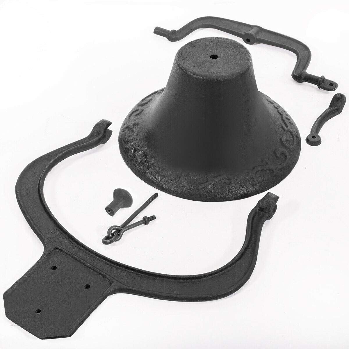 Antique Vintage Style Large Cast Iron Dinner Bell - Perfect for Farm, Church, School & Outdoor Gatherings