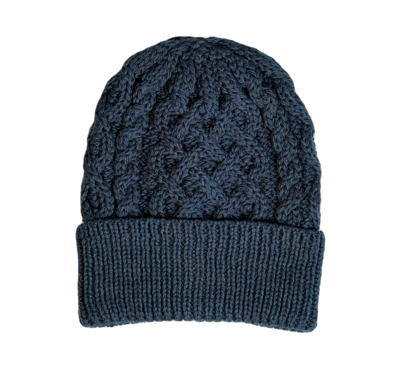 Aran Trellis & Cable Knit Beanie Hat for Men and Women - 3 Colors (Black, Gray, Navy) - Warm Winter Hat for Outdoor Activities, Skiing, Snowboarding, and Casual Wear