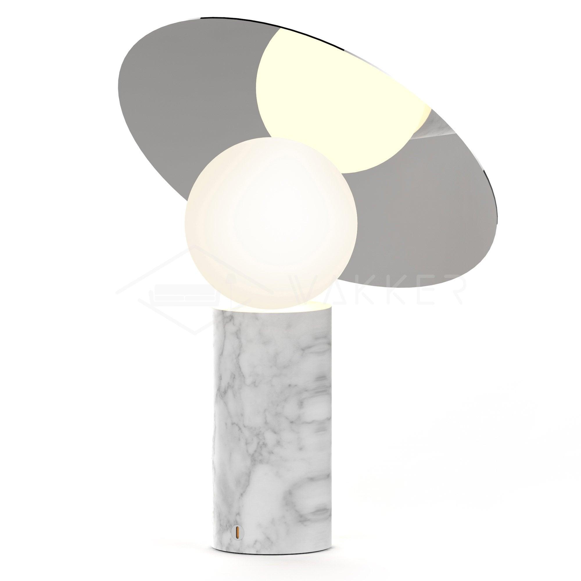 Modern Bola Disc Table Lamp - Stylish LED Bedside Lamp for Bedroom, Living Room & Office - Warm White Light for Cozy Ambience & Relaxation