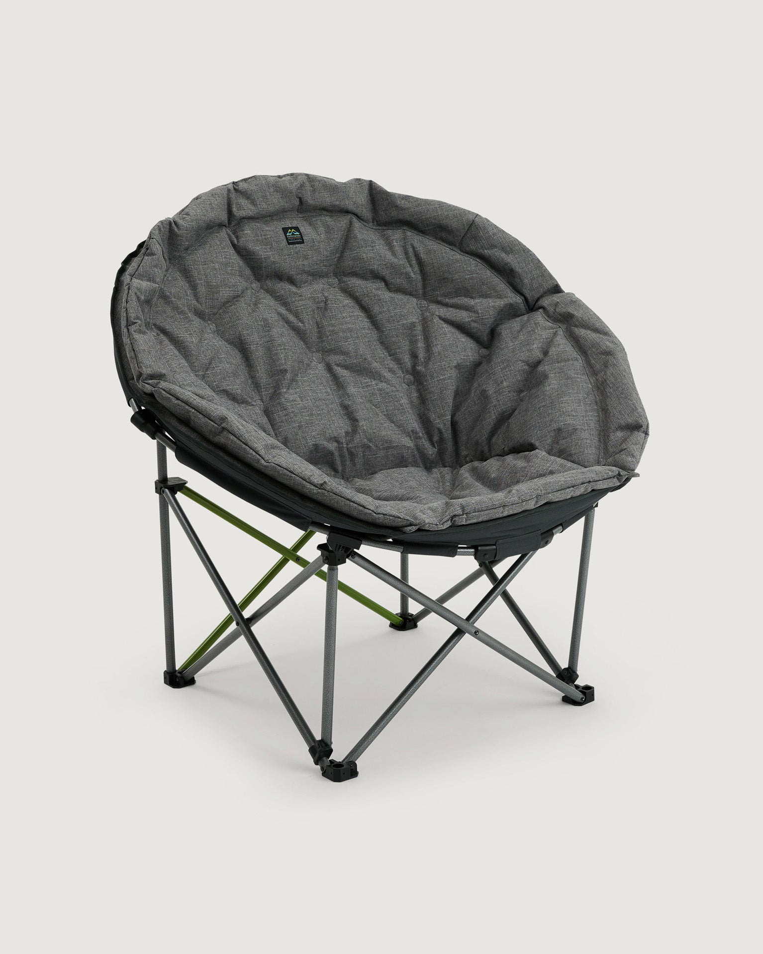 Premium Cabana Moon Chair Deluxe - Medium Grey Hanging Egg Chair for Indoor/Outdoor Relaxation - Perfect for Patio, Garden, Bedroom, or Living Room