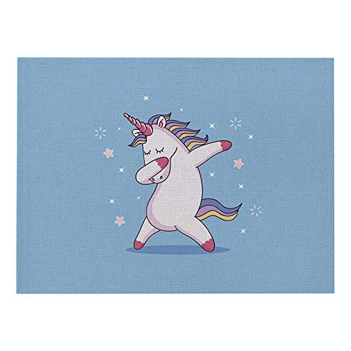 Adorable Cat Cartoon Cotton Kids Placemats - Heat-Resistant & Washable Dining Table Mats for Children - Perfect for Family Meals, Birthday Parties & Kitty-Themed Decor