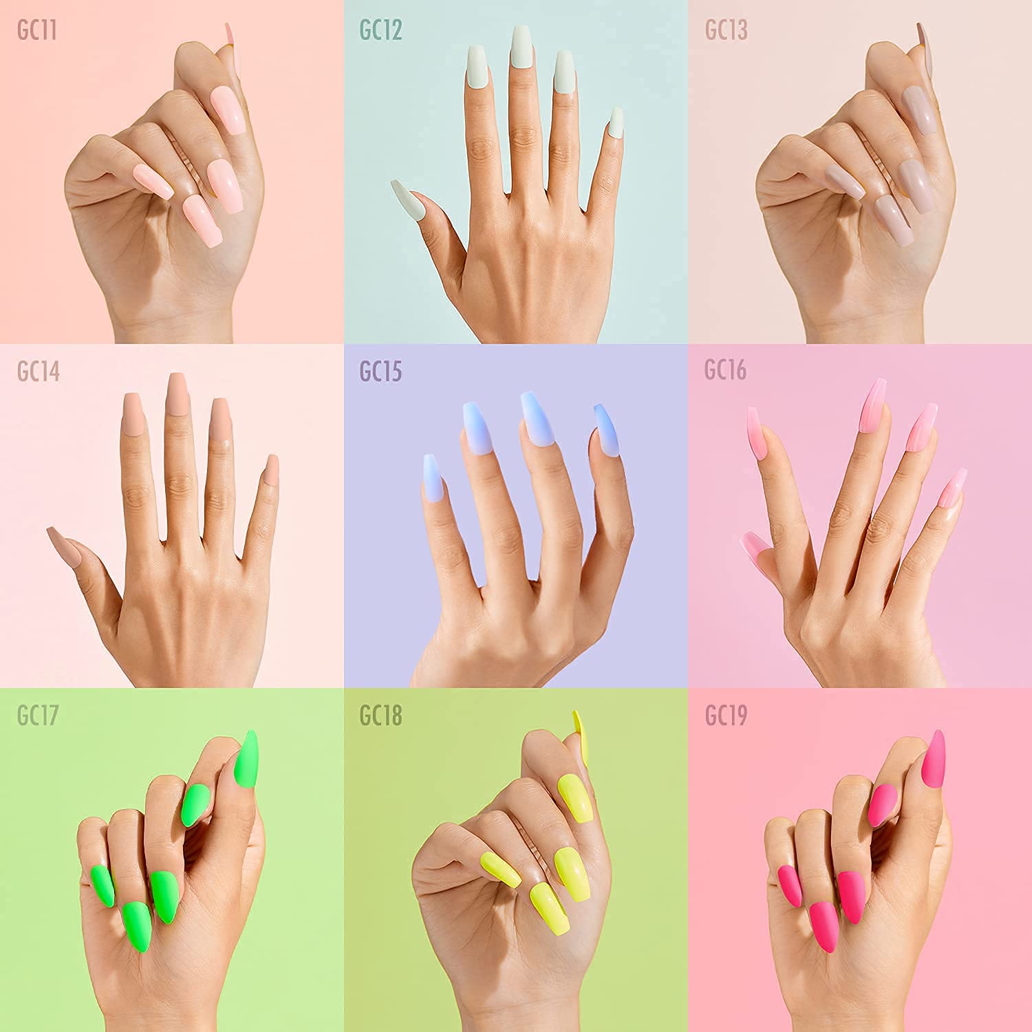 Gold Finger Gel Glam Color Nail Full Cover False Nails Glue On Fake Nails - Long Lasting Press On Nails for Women, Perfect for Parties, Weddings & Special Occasions